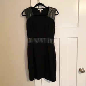 Kenneth Cole black dress with faux leather